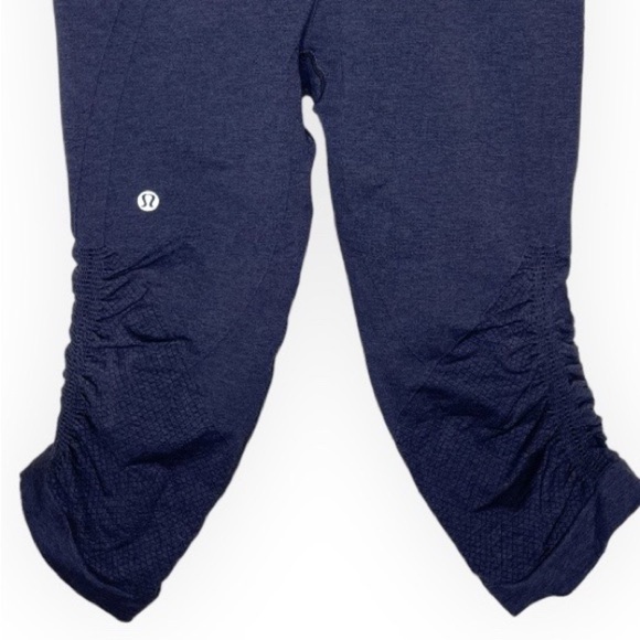 Lululemon In The Flow Crop Legging Heathered Cadet Blue - Picture 9 of 11
